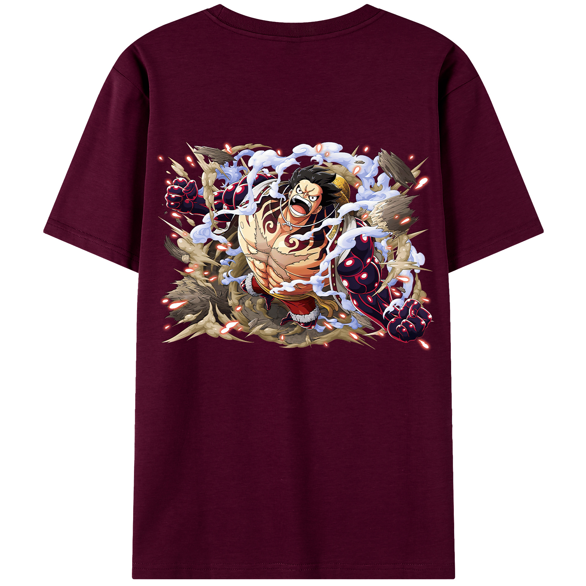ワンピース モンキー・D・ルフィ ONE PIECE Monkey D. Luffy レディース半袖Tシャツ(バックプリント)